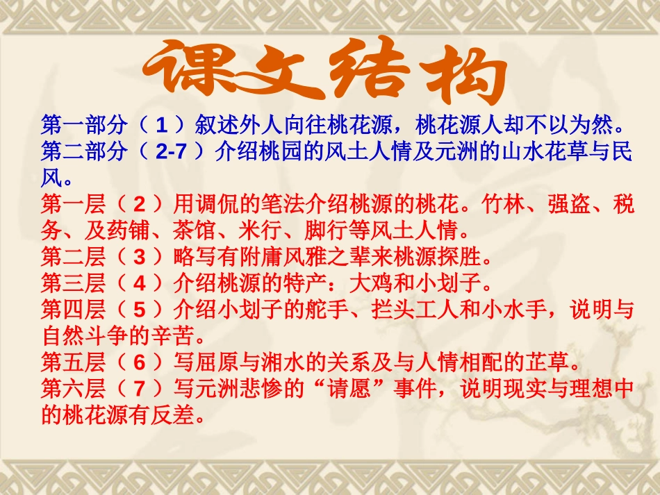 《桃源与沅州》PPT课件[北师大版九年级语文下册]_第3页