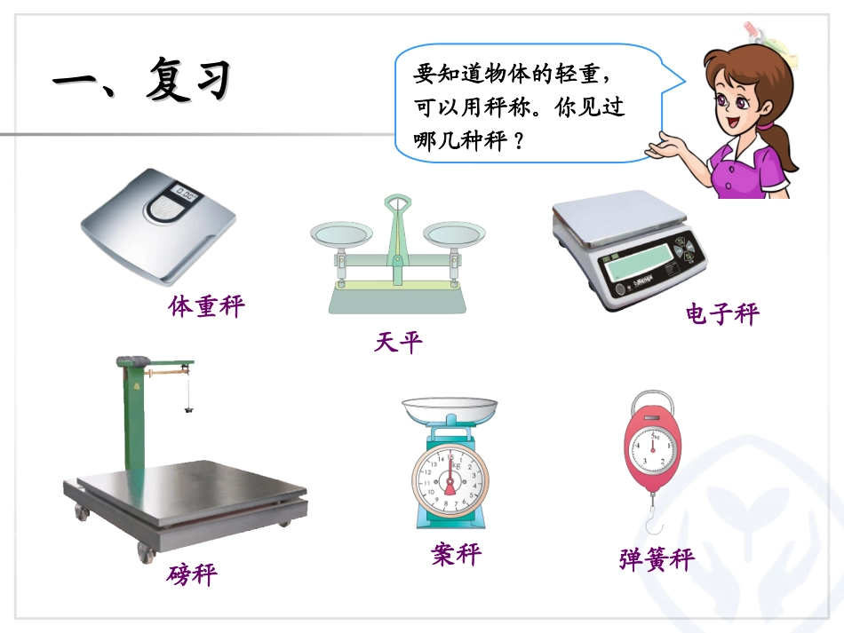 《克和千克》总复习PPT课件[人教版二年级数学下册]_第2页