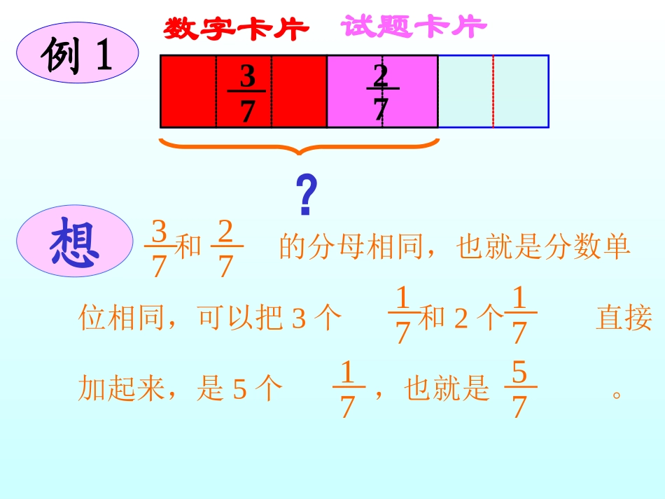 《同分母分数加、减法》分数的加法和减法PPT课件_第3页