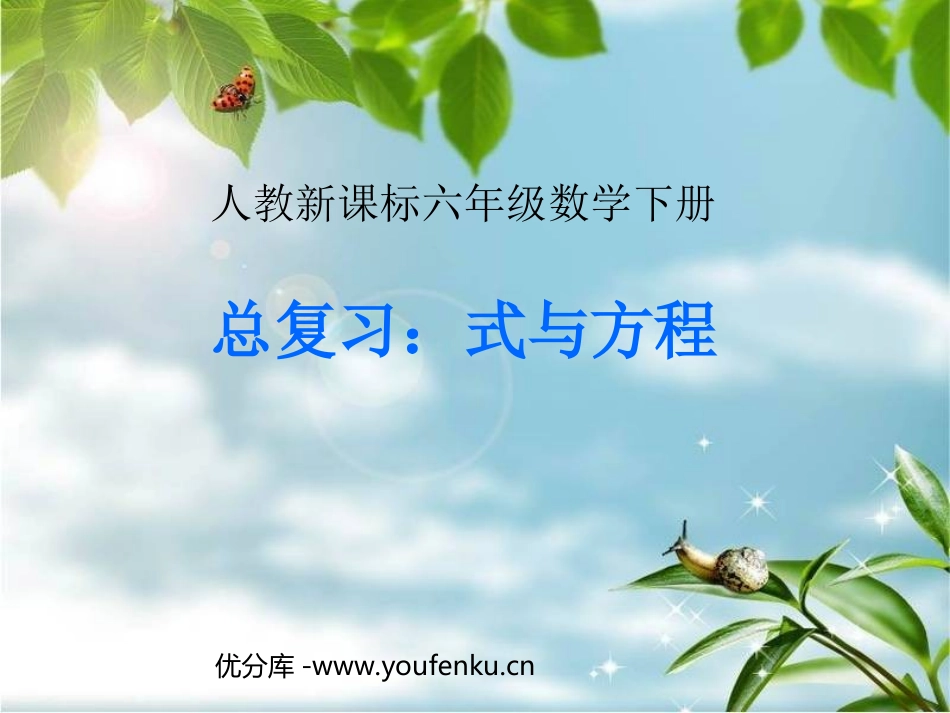 《总复习-式与方程》PPT课件[人教版六年级数学下册]_第1页