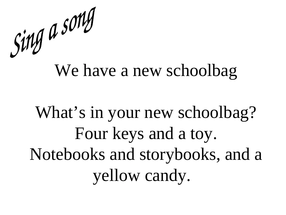 《My schoolbag》第五课时PPT课件[人教版四年级英语]_第2页