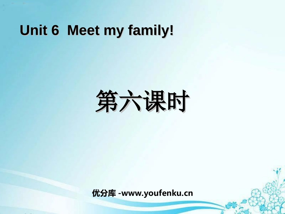《Meet my family!》第六课时PPT课件_第1页