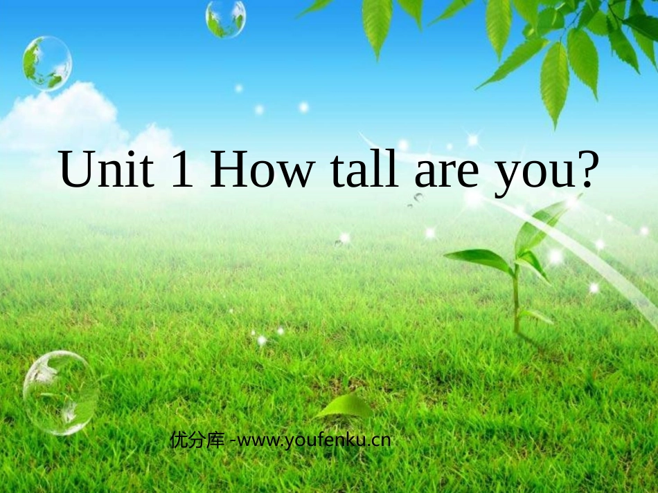 《How Tall Are You》PPT课件[人教版六年级英语]_第1页