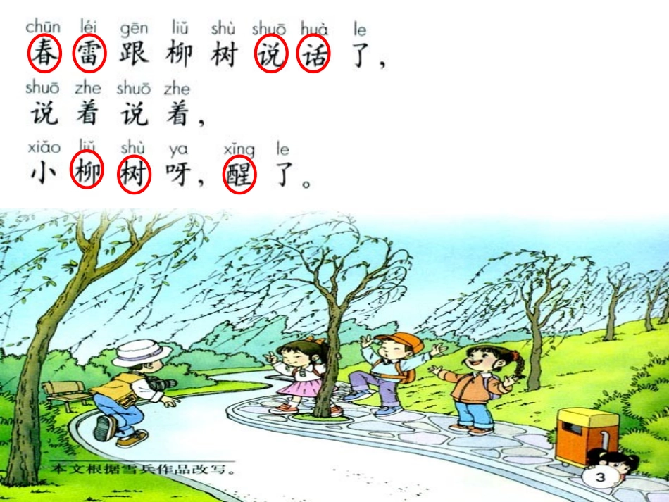 《柳树醒了》PPT课件[部编版一年级语文下册]_第3页