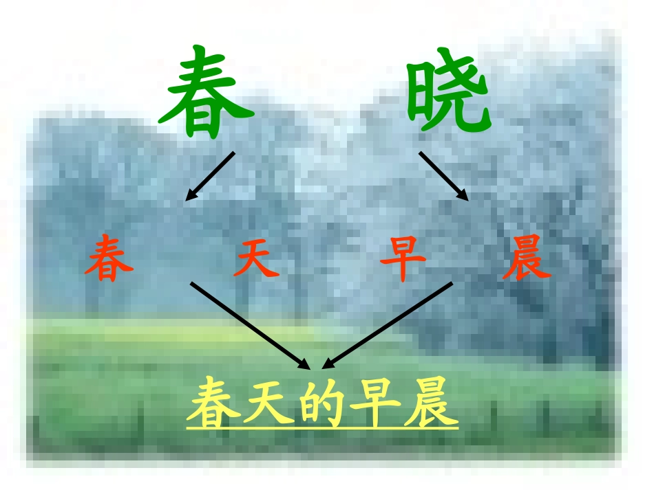 《春晓》PPT课件[部编版一年级语文下册]_第3页