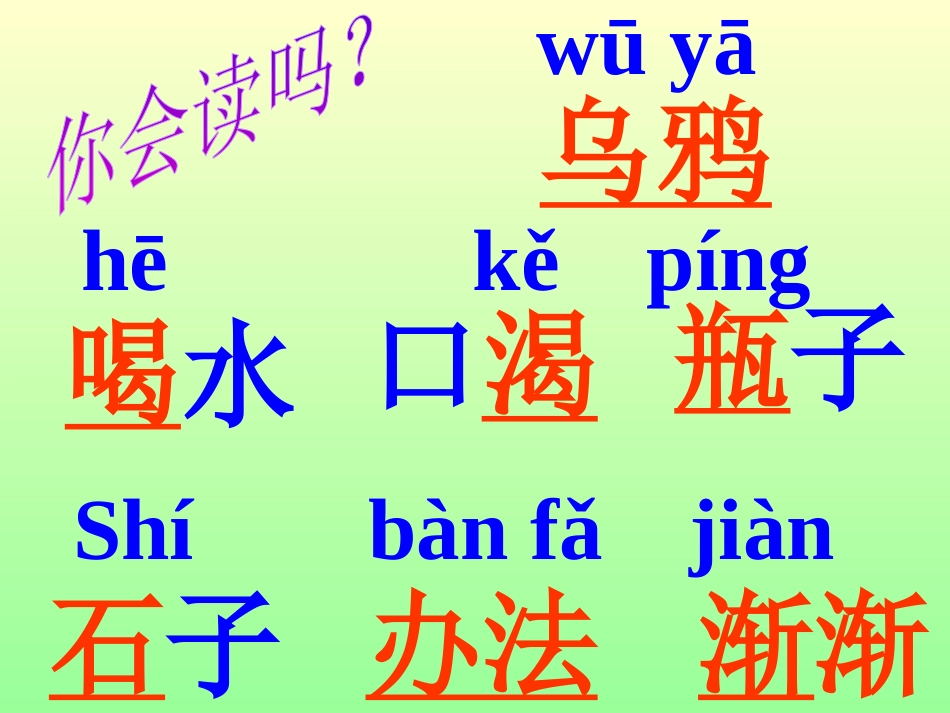 《乌鸦喝水》PPT课件[部编版一年级语文下册]_第2页