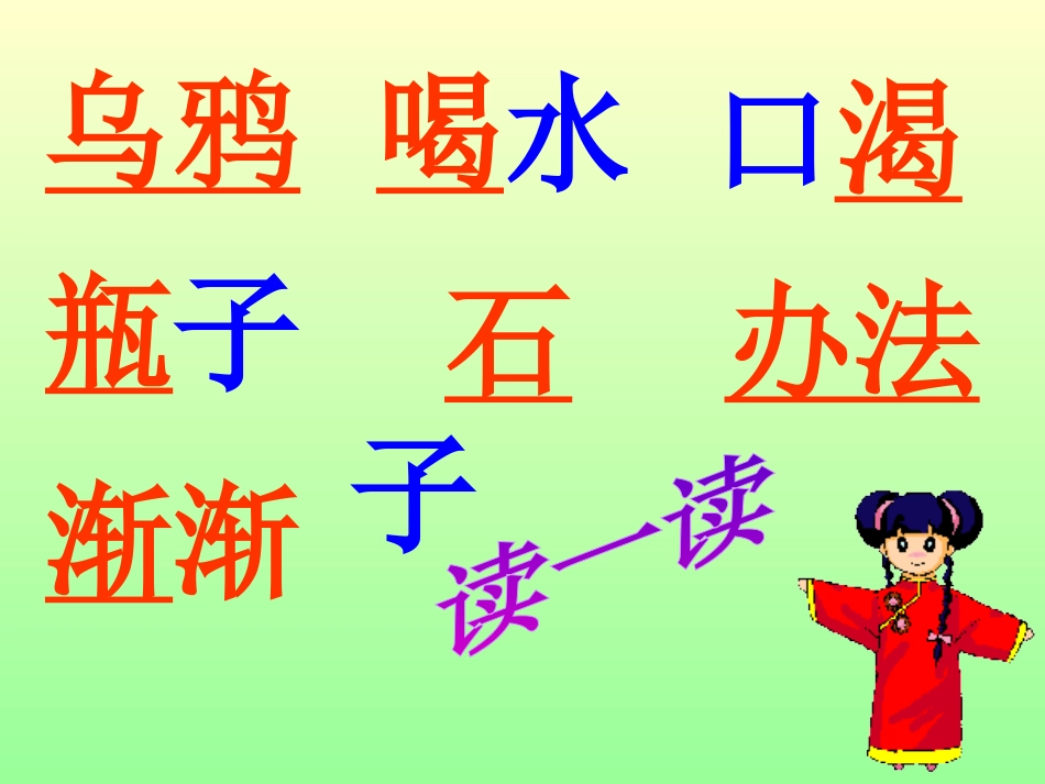 《乌鸦喝水》PPT课件[部编版一年级语文下册]_第3页