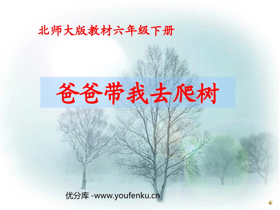 《爸爸带我去爬树》PPT课件[北师大版六年级语文下册]_第1页
