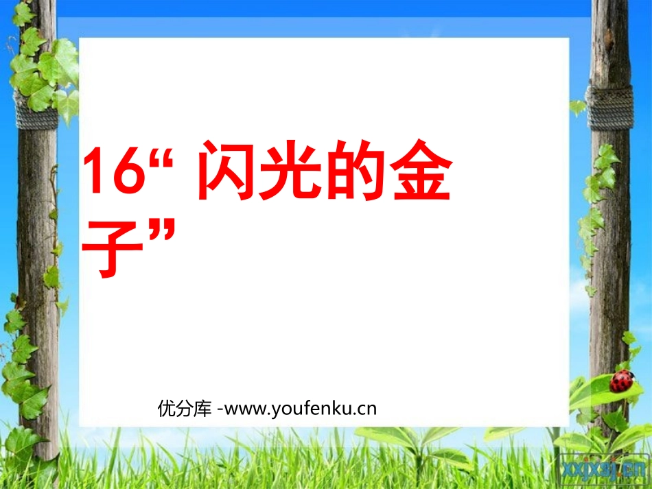 《闪光的金子》PPT课件[苏教版二年级语文下册]_第1页