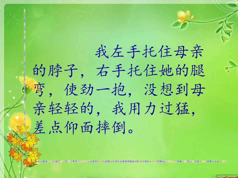 《第一次抱母亲》PPT课件[苏教版四年级语文下册]_第3页