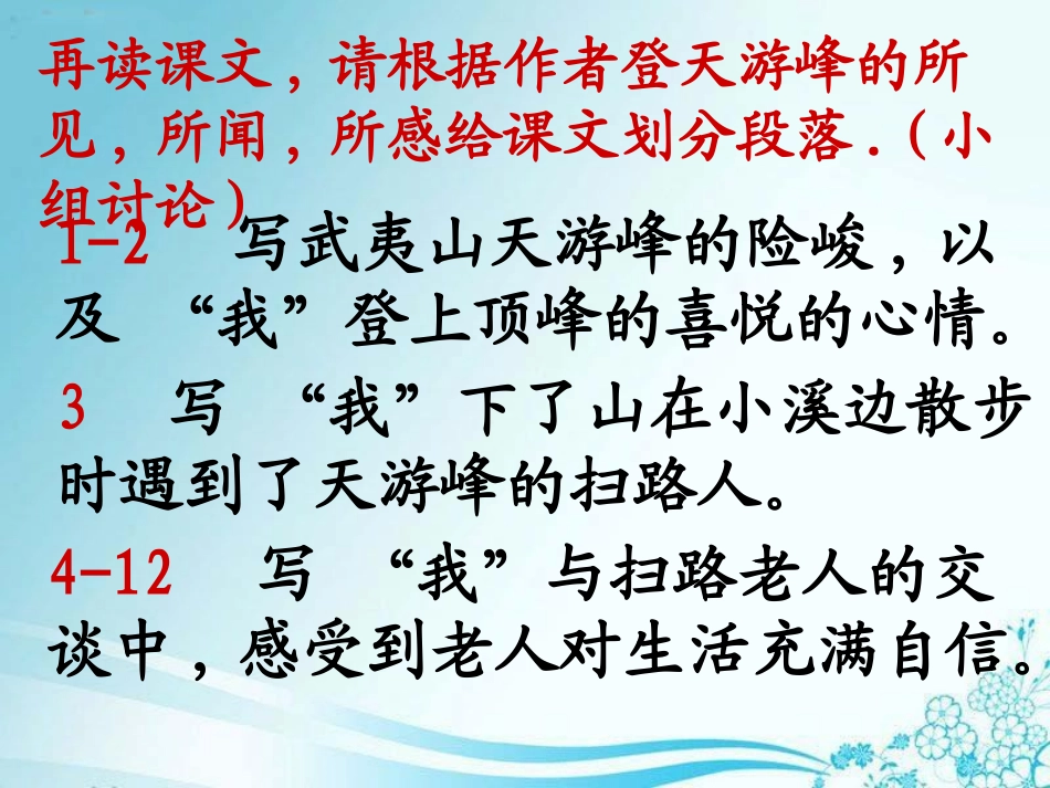 《天游峰的扫路人》PPT课件[苏教版六年级语文下册]_第3页