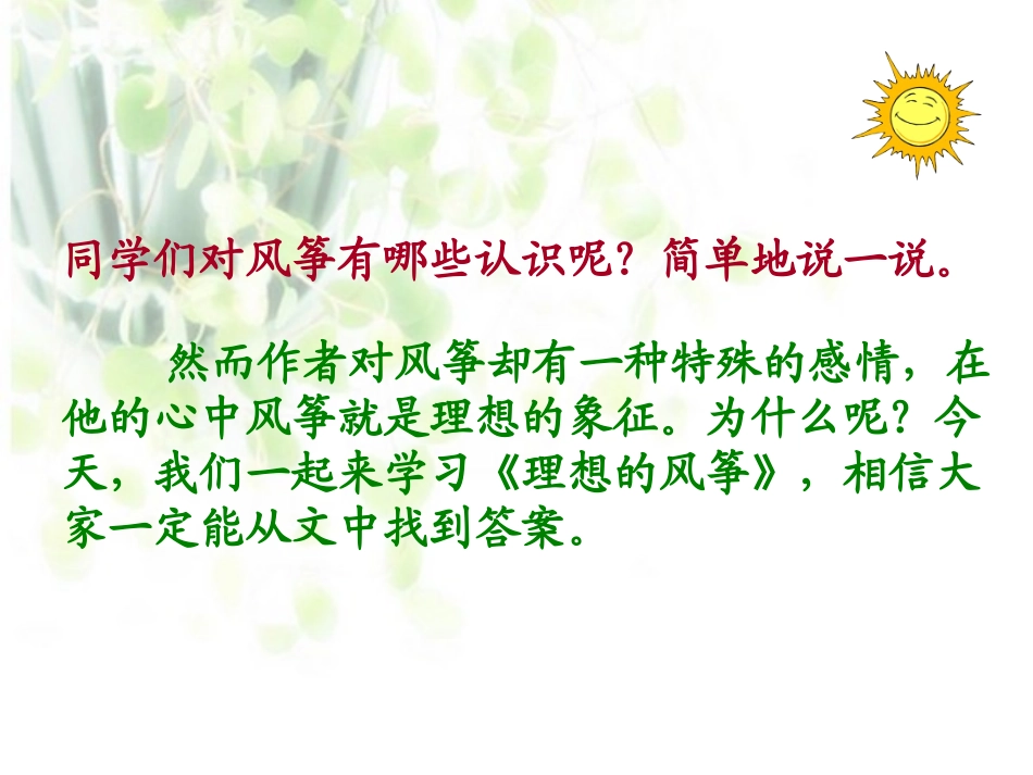 《理想的风筝》PPT课件[苏教版六年级语文下册]_第2页
