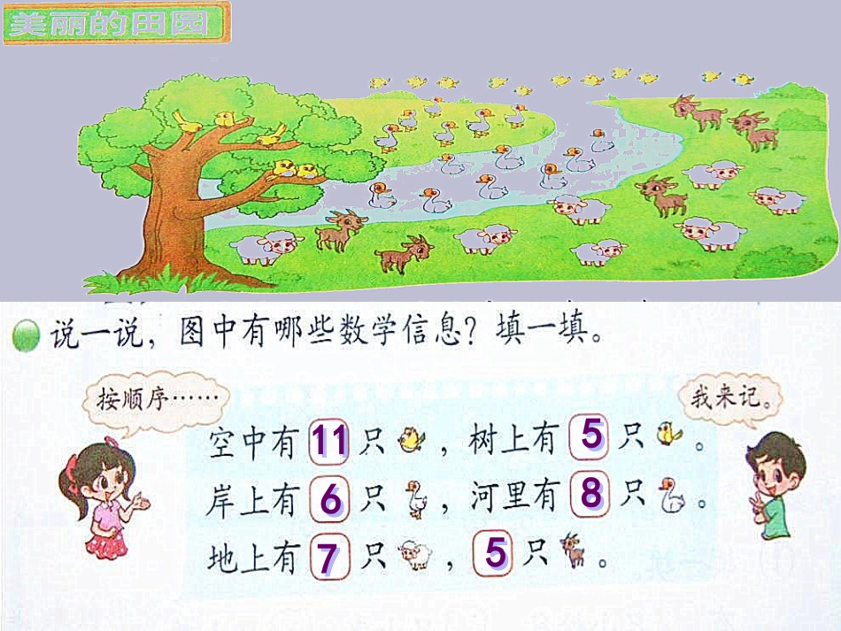 《美丽的田园》PPT课件[北师大版一年级数学下册]_第3页