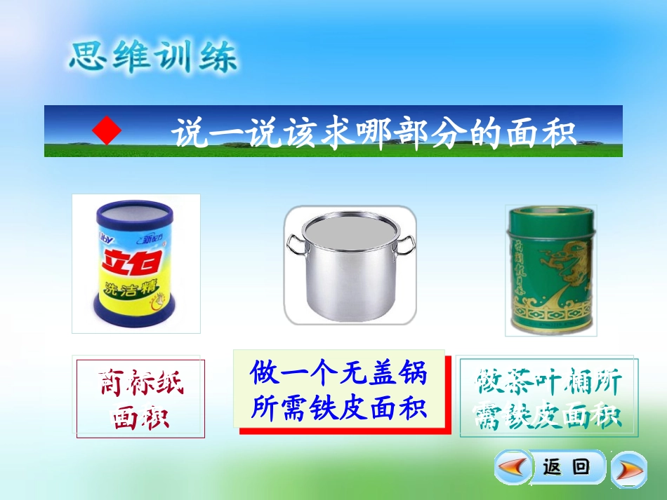 《圆柱的表面积》圆柱和圆锥PPT课件[苏教版六年级数学下册]_第3页