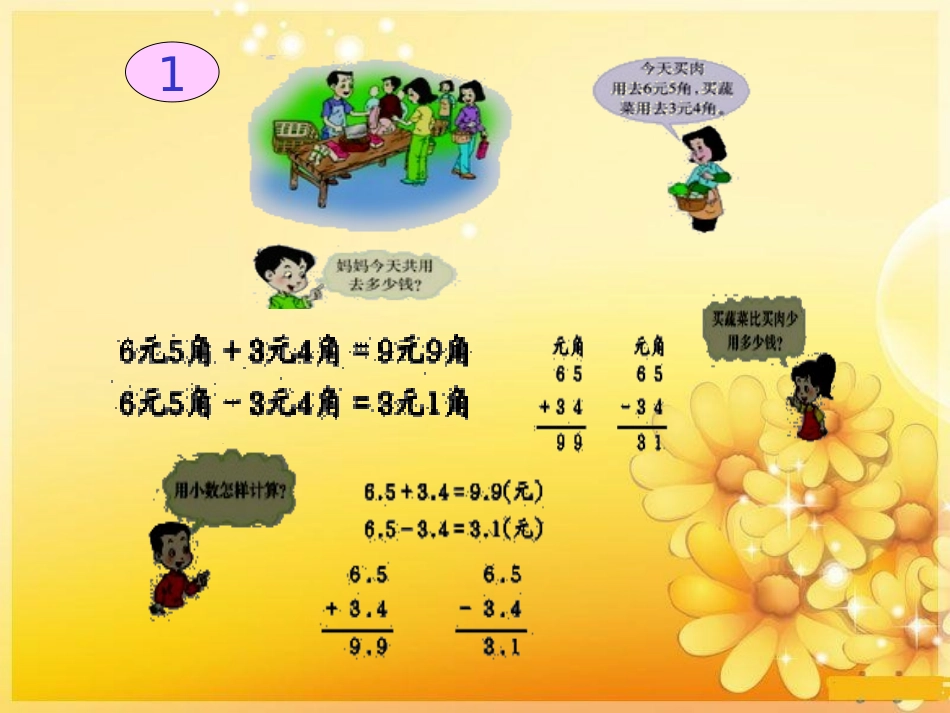 《一位小数的加减法》小数的初步认识PPT课件[西师大版三年级数学]_第3页