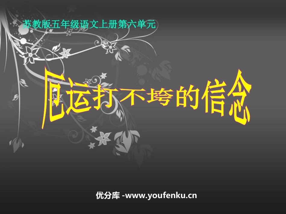 《厄运打不垮的信念》PPT课件[苏教版五年级语文上册]_第1页