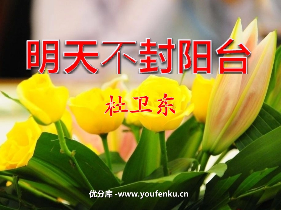 《明天不封阳台》PPT课件[苏教版八年级语文上册]_第1页