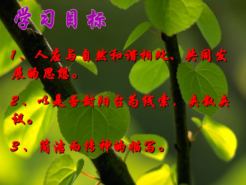 《明天不封阳台》PPT课件[苏教版八年级语文上册]_第2页