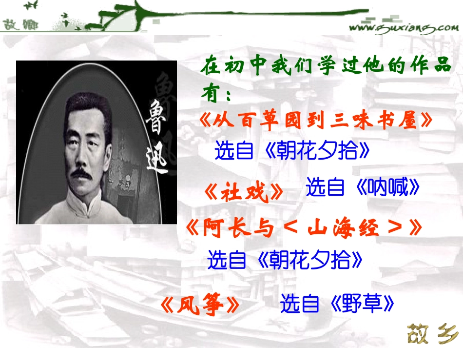 《故乡》PPT课件[苏教版九年级语文上册]_第3页