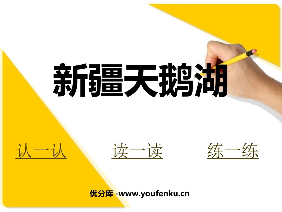 《新疆天鹅湖》PPT课件[西师大版二年级语文上册]_第1页