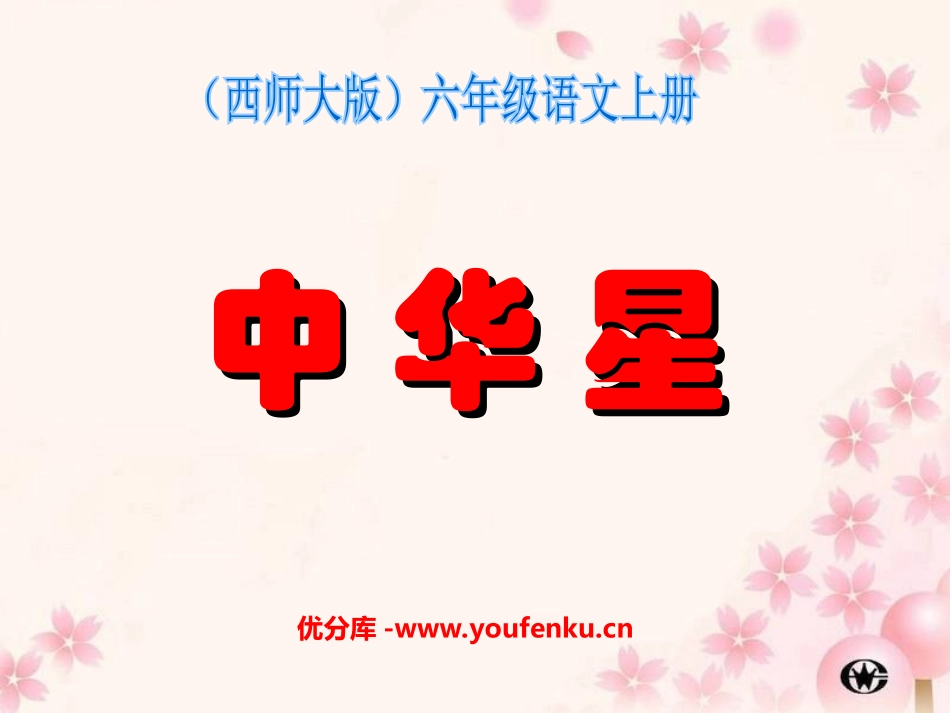 《中华星》PPT课件[西师大版六年级语文上册]_第1页