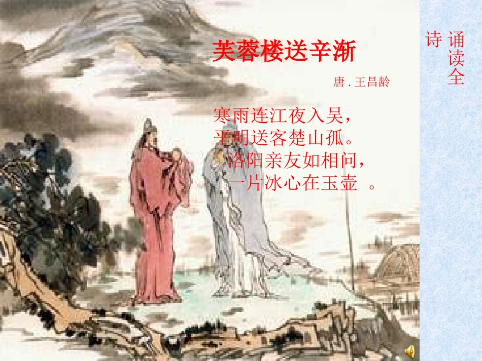《芙蓉楼送辛渐》PPT课件[西师大版六年级语文上册]_第3页