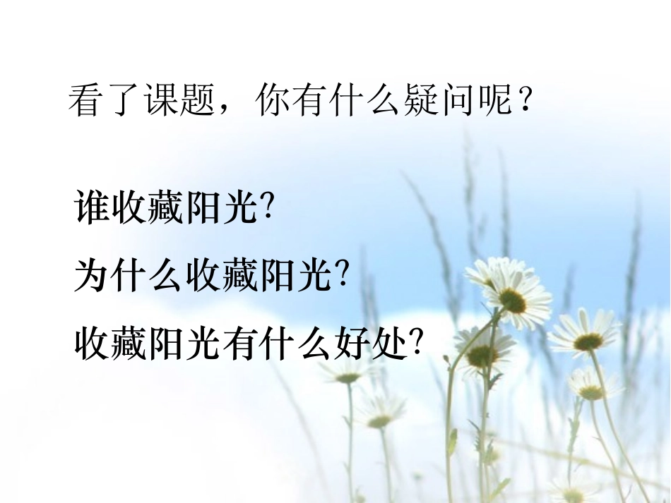 《收藏阳光》PPT课件[西师大版六年级语文上册]_第2页