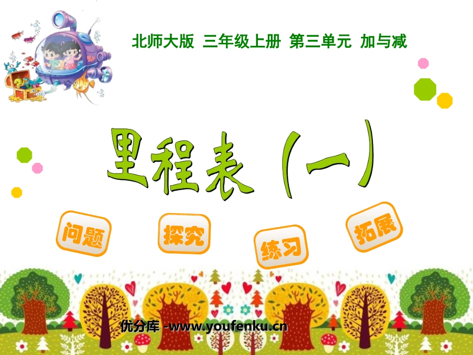 《里程表》加与减PPT课件[北师大版三年级数学上册]_第1页