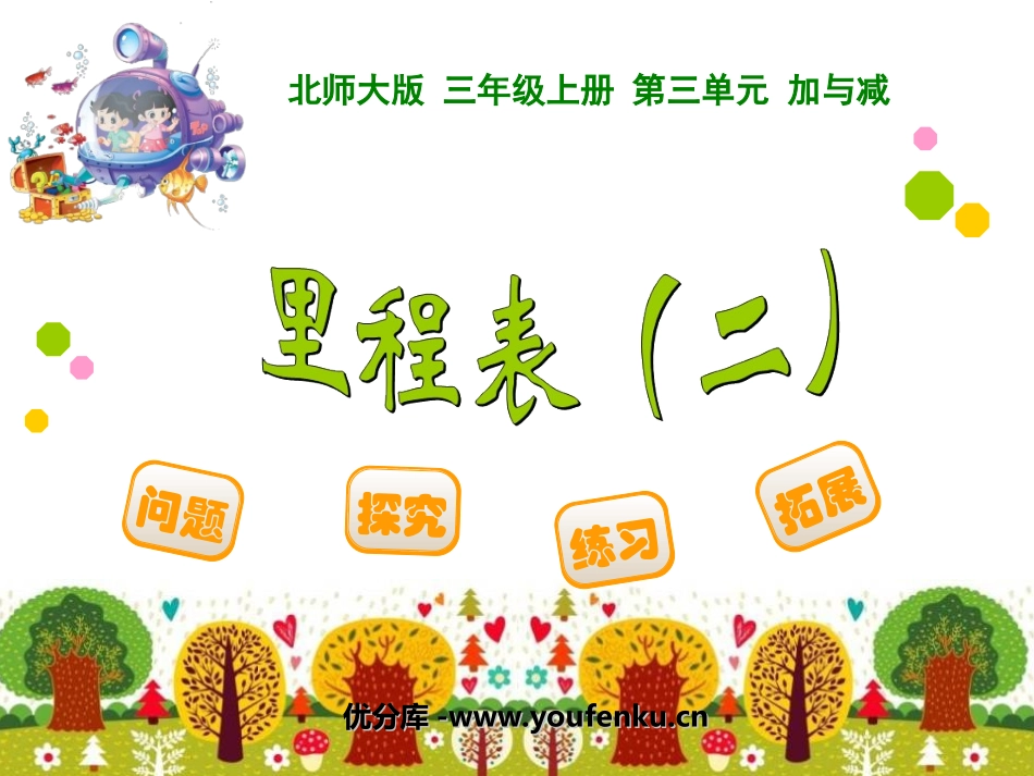 《里程表》加与减PPT课件[北师大版三年级数学上册]_第1页