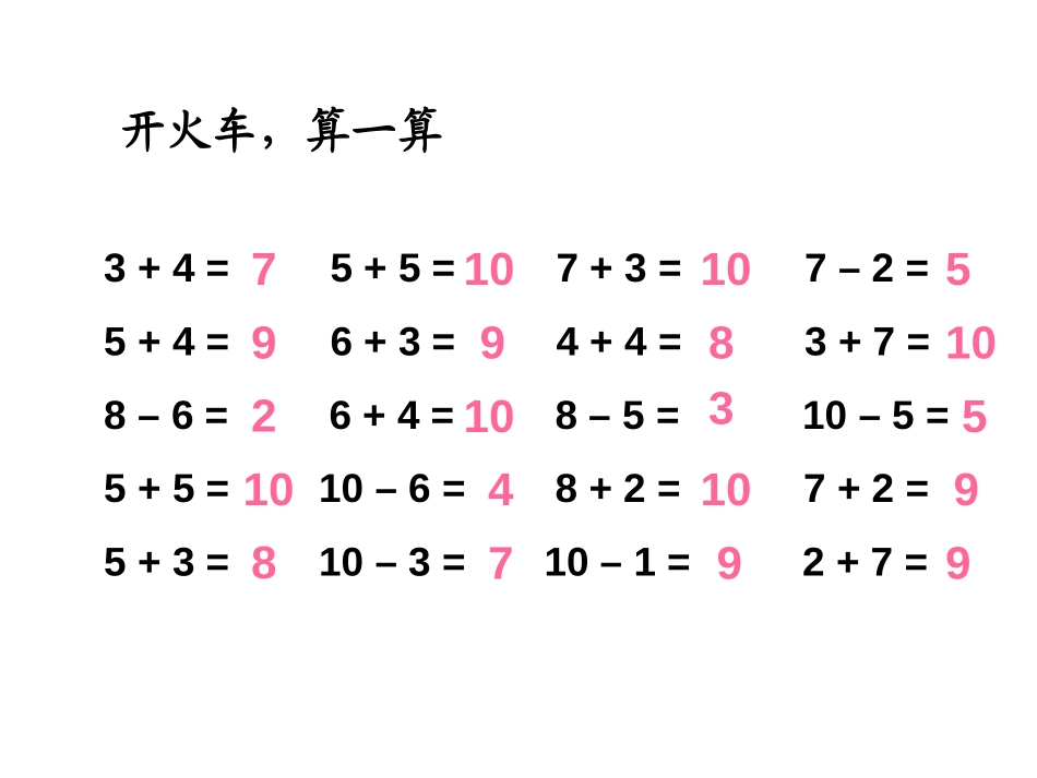 《求未知数》10以内的加法和减法PPT课件[苏教版一年级数学]_第3页