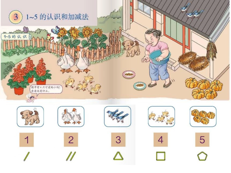 《1-5的认识》10以内数的认识和加减法PPT课件_第2页