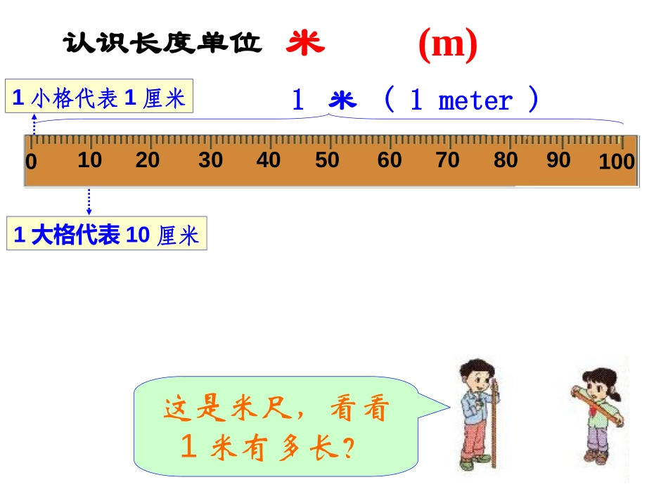 《用米作单位量长度》测量长度PPT课件[西师大版二年级数学]_第2页