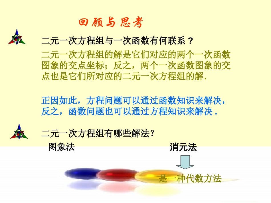 《二元一次方程与一次函数》二方元一次程组PPT课件_第2页