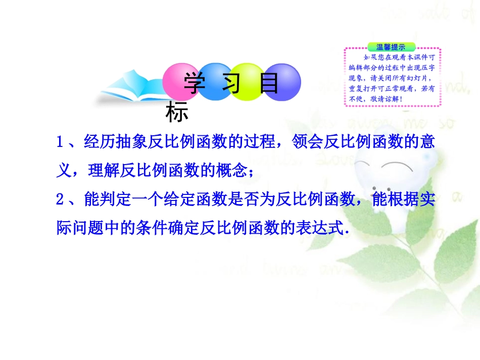 《反比例函数》PPT课件[北师大版九年级数学上册]_第2页