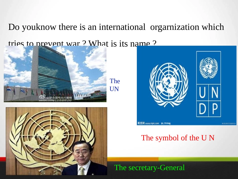 《The UN-The Power of Words》Work for Peace PPT课件_第3页