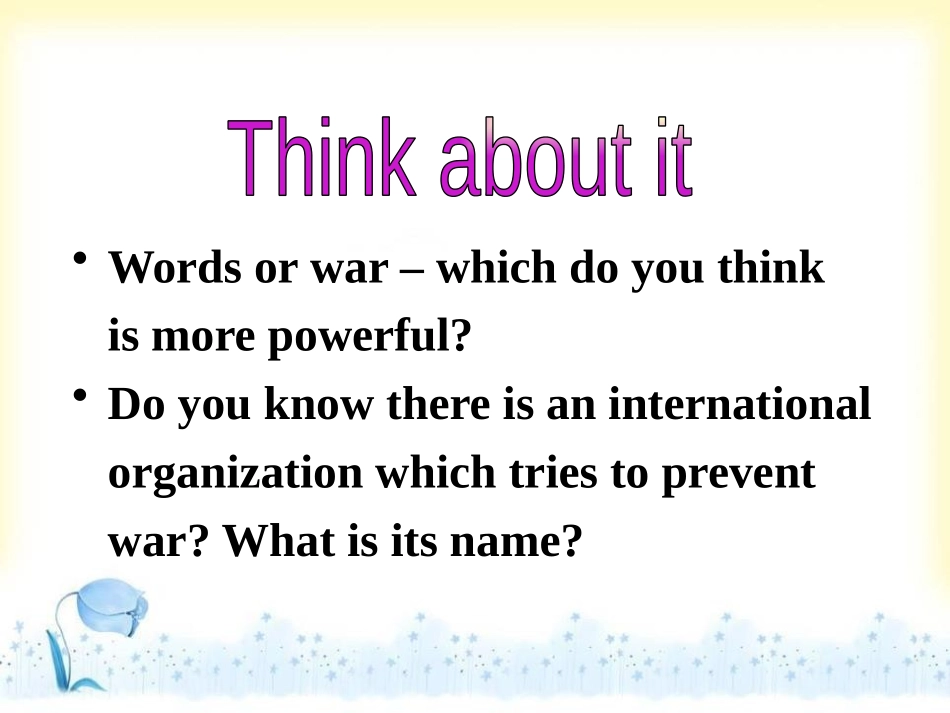 《The UN-The Power of Words》Work for Peace PPT课件_第2页
