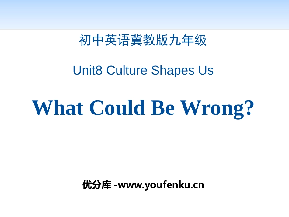 《What Could Be Wrong?》Communication PPT教学课件_第1页