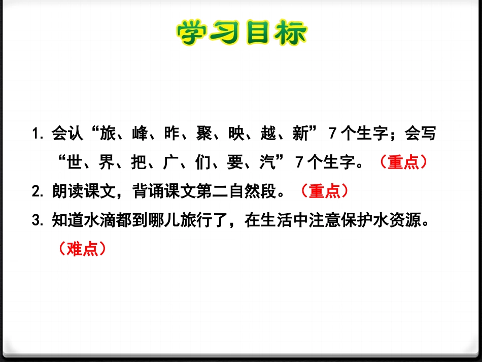 《水滴的旅行》PPT课件[苏教版一年级语文下册]_第2页
