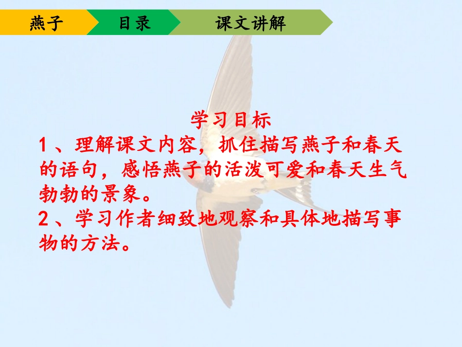 《燕子》PPT教学课件[苏教版三年级语文下册]_第2页