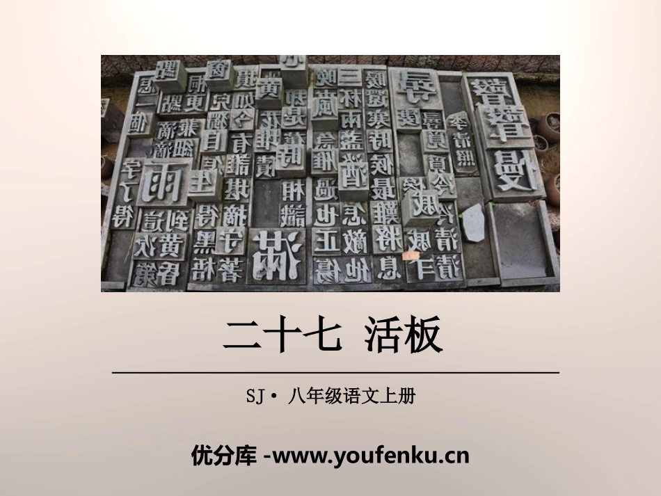 《活板》PPT课件[苏教版八年级语文上册]_第1页