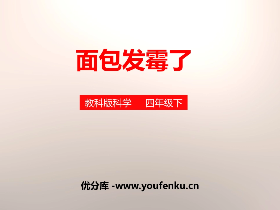 《面包发霉了》食物PPT课件[教科版四年级科学下册]_第1页