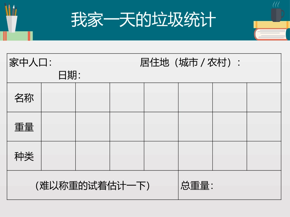 《一天的垃圾》环境和我们PPT教学课件[教科版六年级科学]_第3页