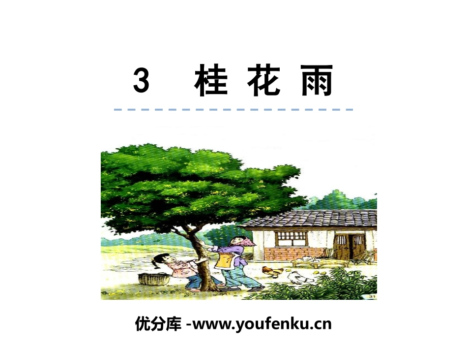 《桂花雨》PPT免费课件[部编版五年级语文上册]_第1页
