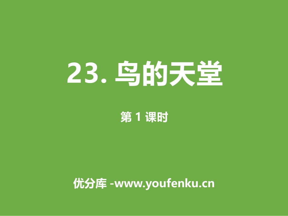 《鸟的天堂》第一课时PPT课件[部编版五年级语文上册]_第1页