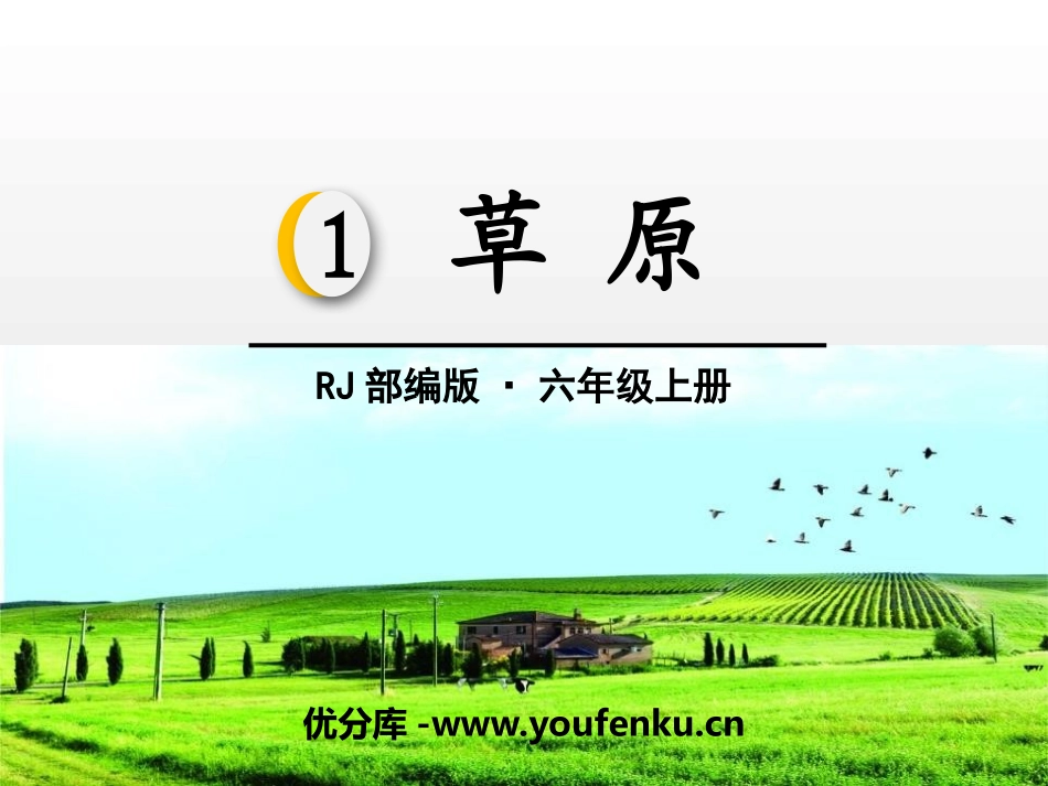 《草原》PPT教学课件[部编版六年级语文上册]_第1页