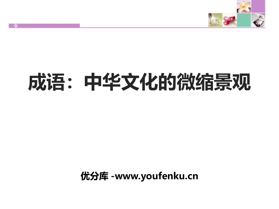 《成语：中华文化的微缩景观》PPT课件[统编版高中语文必修二]_第1页