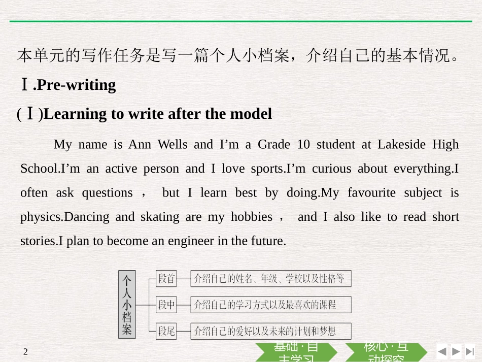 《Welcome Unit》Reading for Writing PPT课件_第2页