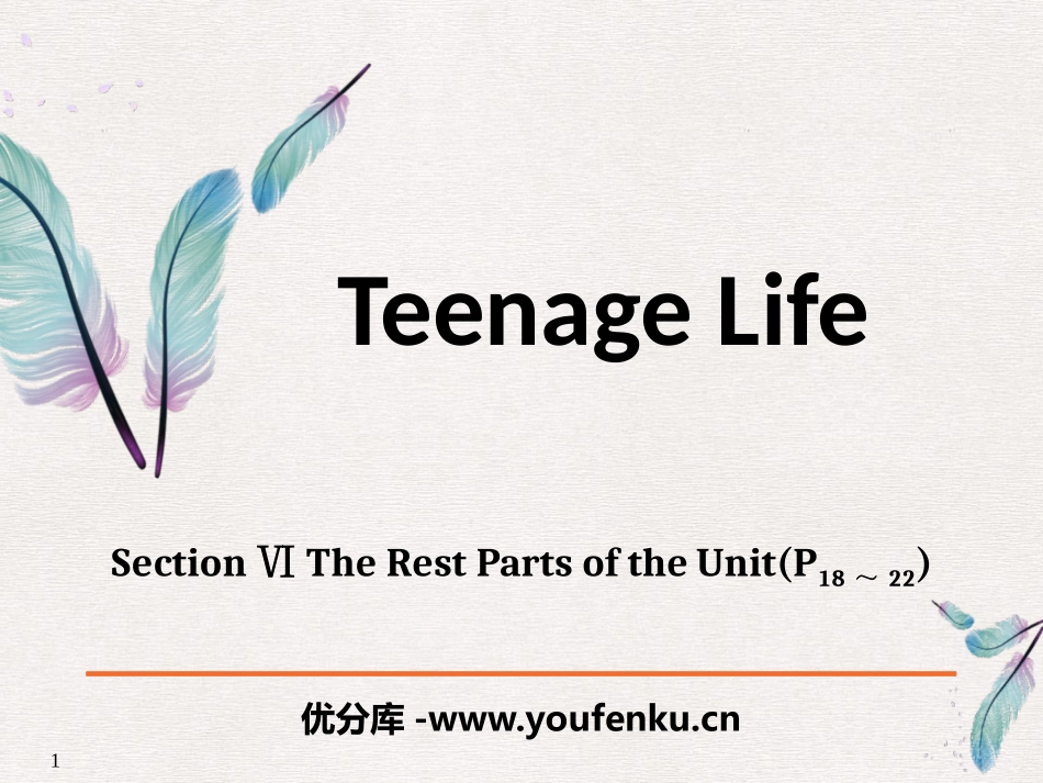 《Teenage Life》The Rest Parts of the Unit PPT课件_第1页