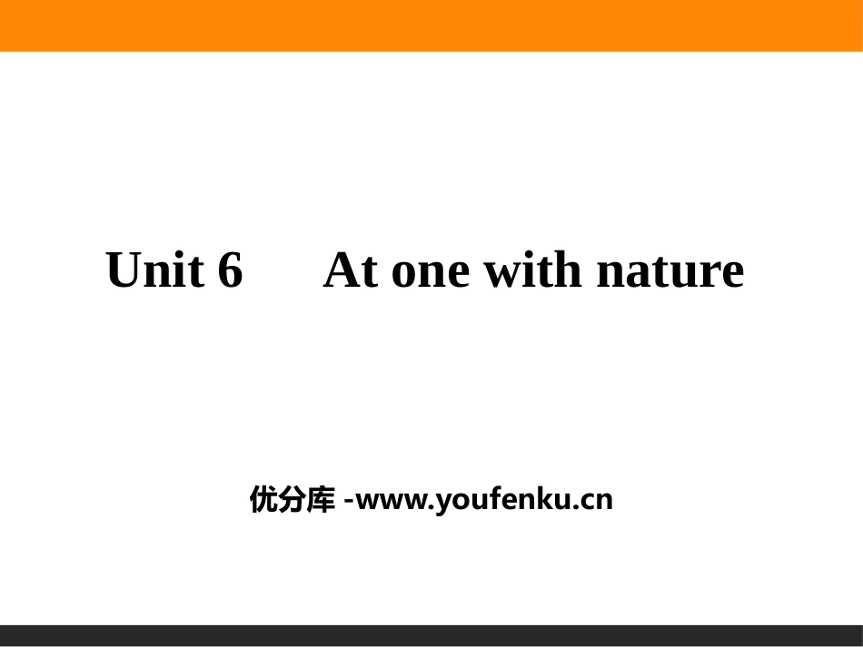 《At one with nature》PPT课件_第1页