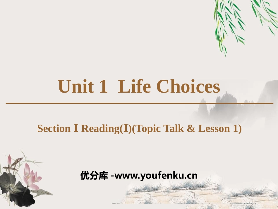 《Life Choices》Section ⅠPPT课件_第1页